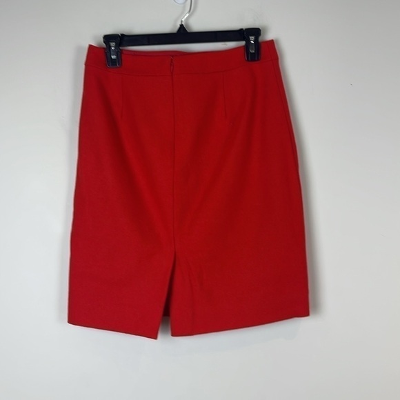 J Crew Factory Pencil skirt in double-serge wool red - Picture 3 of 8